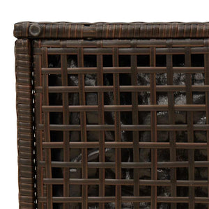 Σκαμπό κήπου με μαξιλάρια 2 τεμάχια Καφέ 40x40x43 cm
