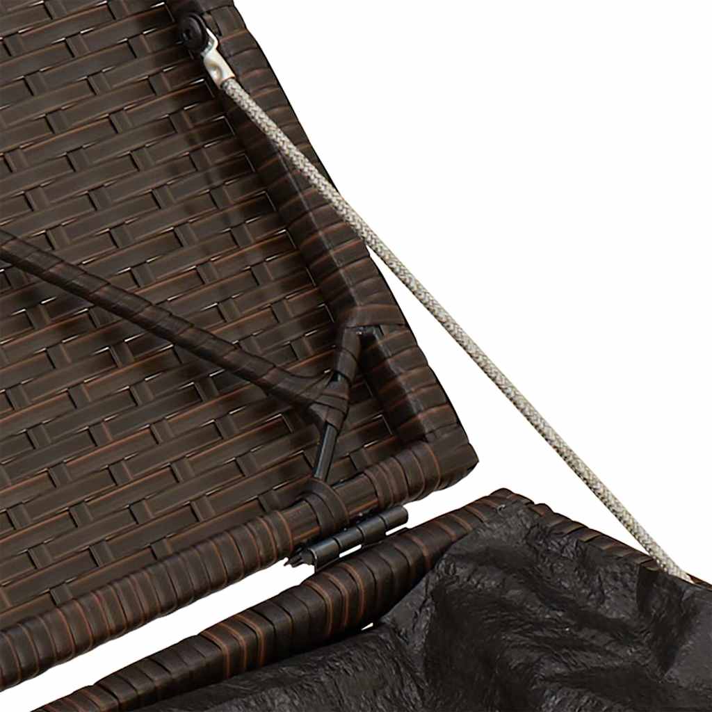 Σκαμπό κήπου με μαξιλάρια 2 τεμάχια Καφέ 40x40x43 cm