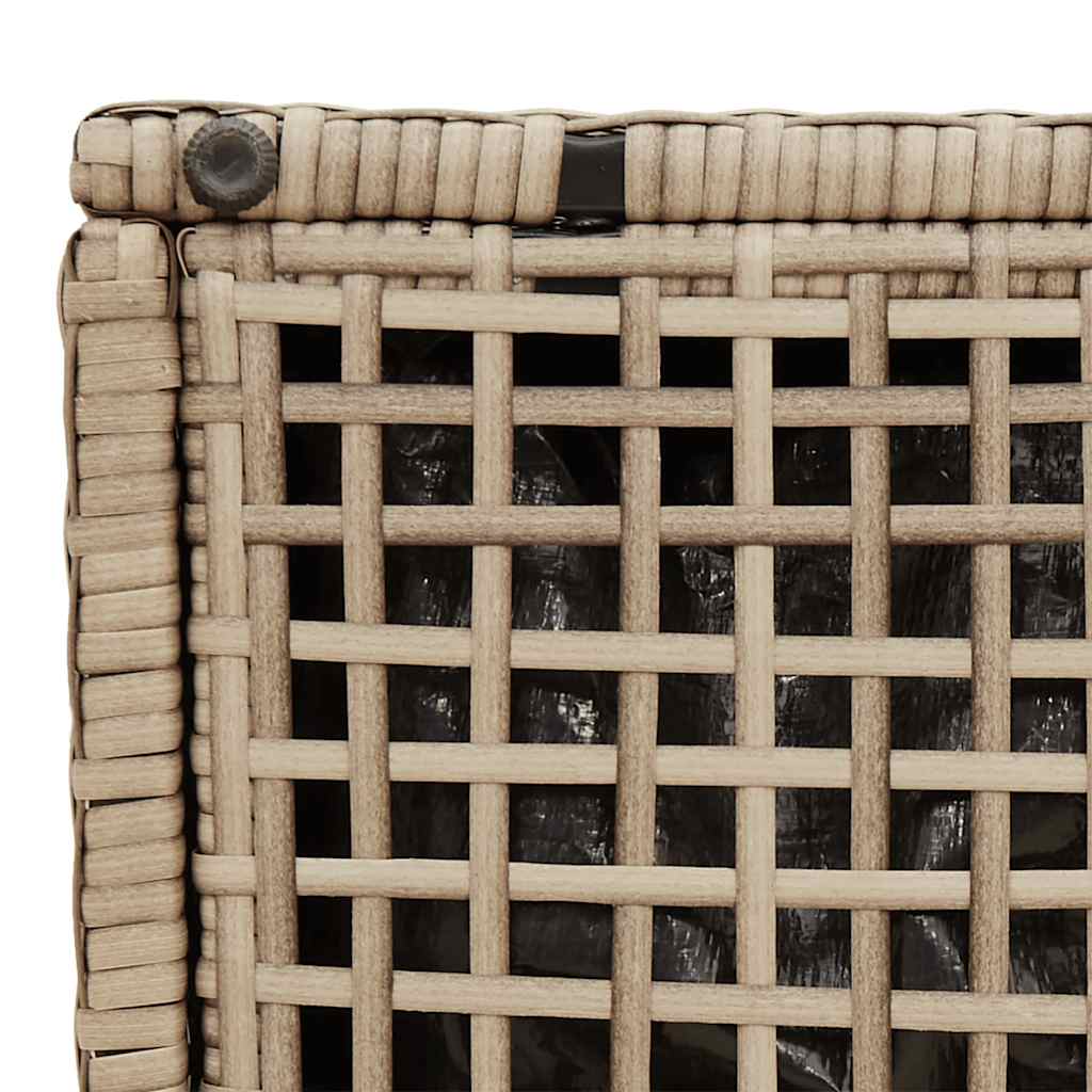 Σκαμπό κήπου με μαξιλάρια 2 τεμάχια Μπεζ 40x40x43 cm