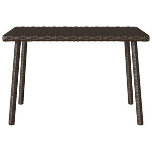 Κήπος Τραπέζι καφέ ορθογώνιο καφέ 60x40x37 cm Poly Rattan