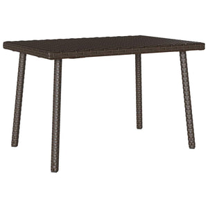Κήπος Τραπέζι καφέ ορθογώνιο καφέ 60x40x37 cm Poly Rattan