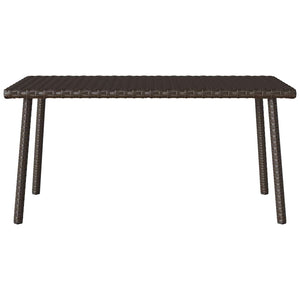Κήπος Τραπέζι καφέ ορθογώνιο καφέ 80x40x37 cm Poly Rattan