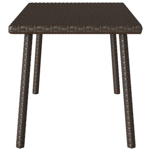 Κήπος Τραπέζι καφέ ορθογώνιο καφέ 80x40x37 cm Poly Rattan