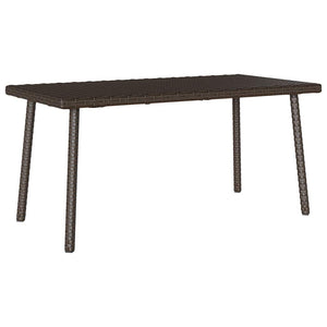 Κήπος Τραπέζι καφέ ορθογώνιο καφέ 80x40x37 cm Poly Rattan