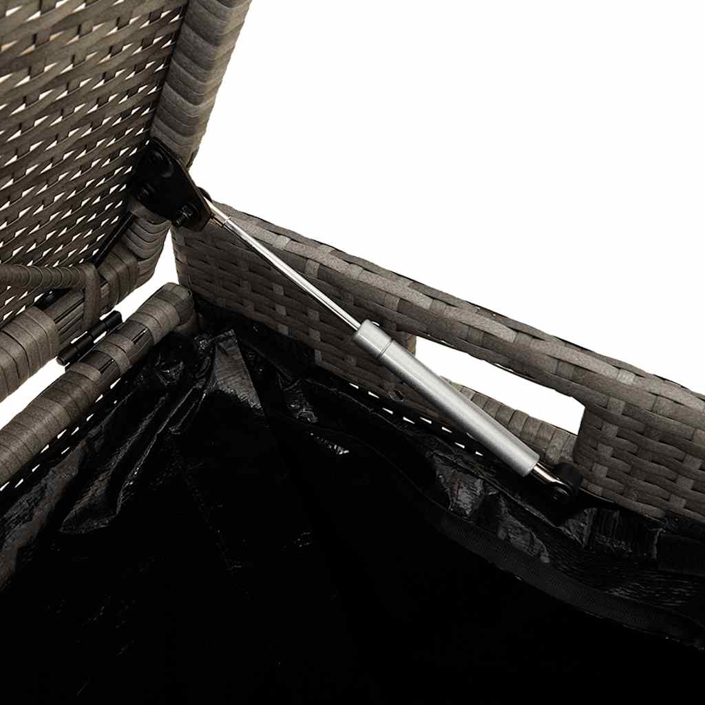 Εξωτερικός πάγκος αποθήκευσης με μαξιλάρι Γκρι 100 cm