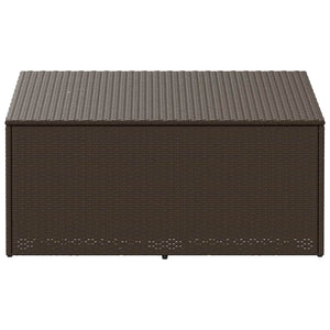 Κήπος κουτί αποθήκευσης καφέ 110x50x58 cm Poly Rattan