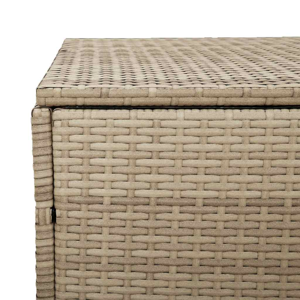 Κουτί Αποθήκευσης Κήπου Μπεζ 110x50x58 εκ. από Συνθετικό Ρατάν