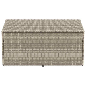 κουτί αποθήκευσης κήπου ανοιχτό γκρι 110x50x58 cm Poly Rattan - Pakobazaar
