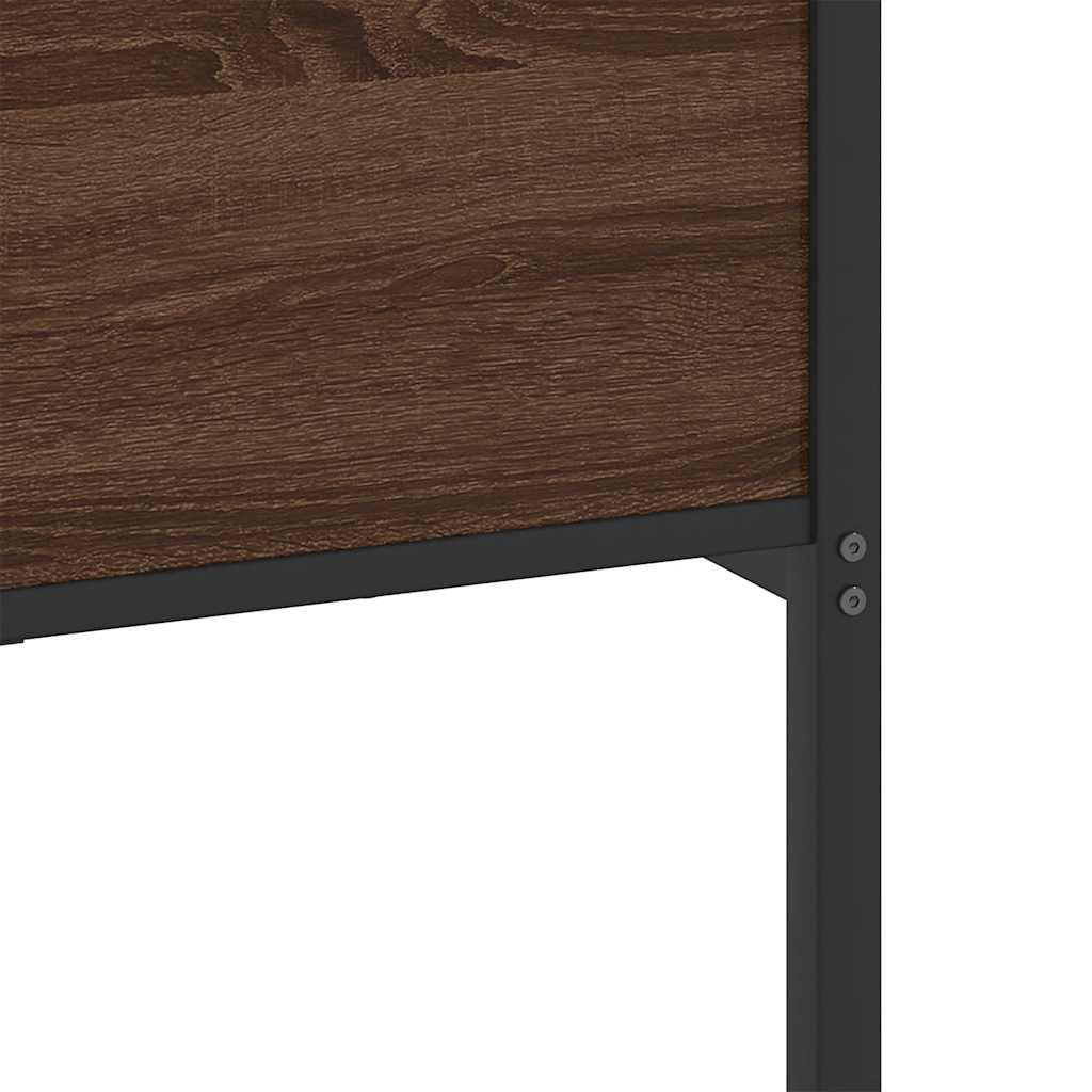 Σκελετός Κρεβ. Χωρίς Στρώμα Καφέ Δρυς 183x213 εκ. Μεταλλικό