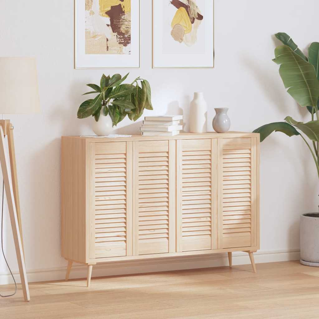 Πορτάκια με Περσίδες 4 Τεμ. 69x29,5 εκ. από Μασίφ Ξύλο Πεύκου