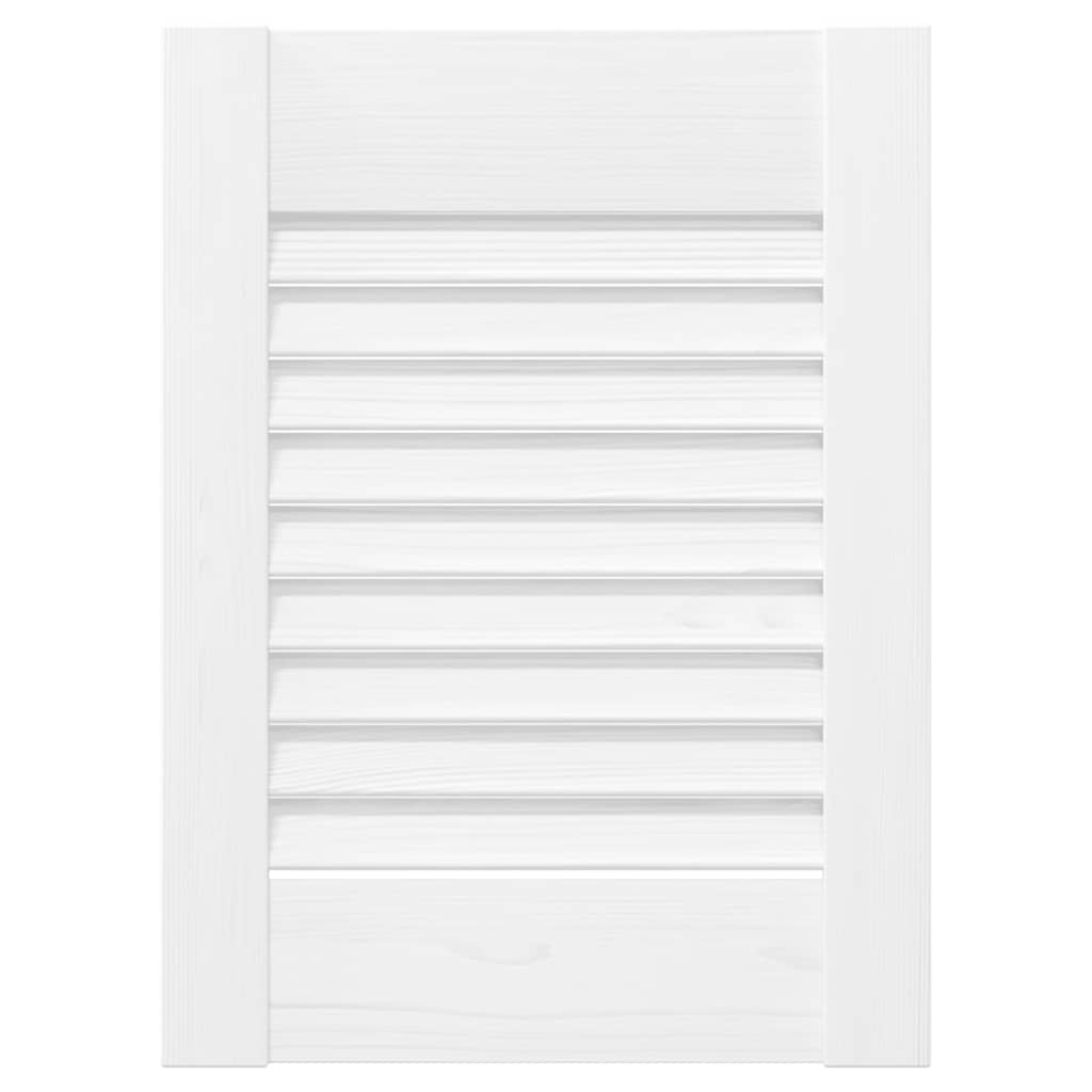 Πόρτες ντουλαπιών Louvred Design 2 τεμάχια Λευκό 39,5x29,5 cm