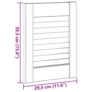 Πόρτες ντουλαπιών Louvred Design 2 τεμάχια Λευκό 39,5x29,5 cm - Pakobazaar