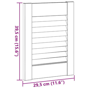 Πόρτες ντουλαπιών Louvred Design 4 τεμάχια Λευκό 39,5x29,5 cm - Pakobazaar
