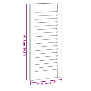 Πόρτα ντουλαπιού Louvred Design Λευκό 61,5x29,5 cm