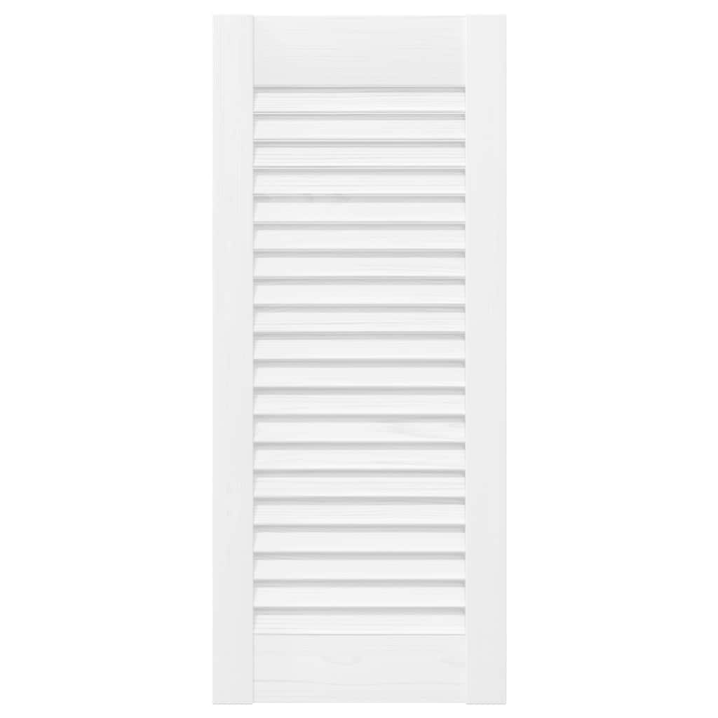 Πόρτες ντουλαπιών Louvred Design 2 τεμάχια Λευκό 61,5x29,5 cm - Pakobazaar