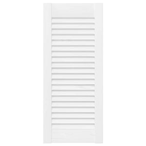 Πόρτες ντουλαπιών Louvred Design 2 τεμάχια Λευκό 61,5x29,5 cm - Pakobazaar