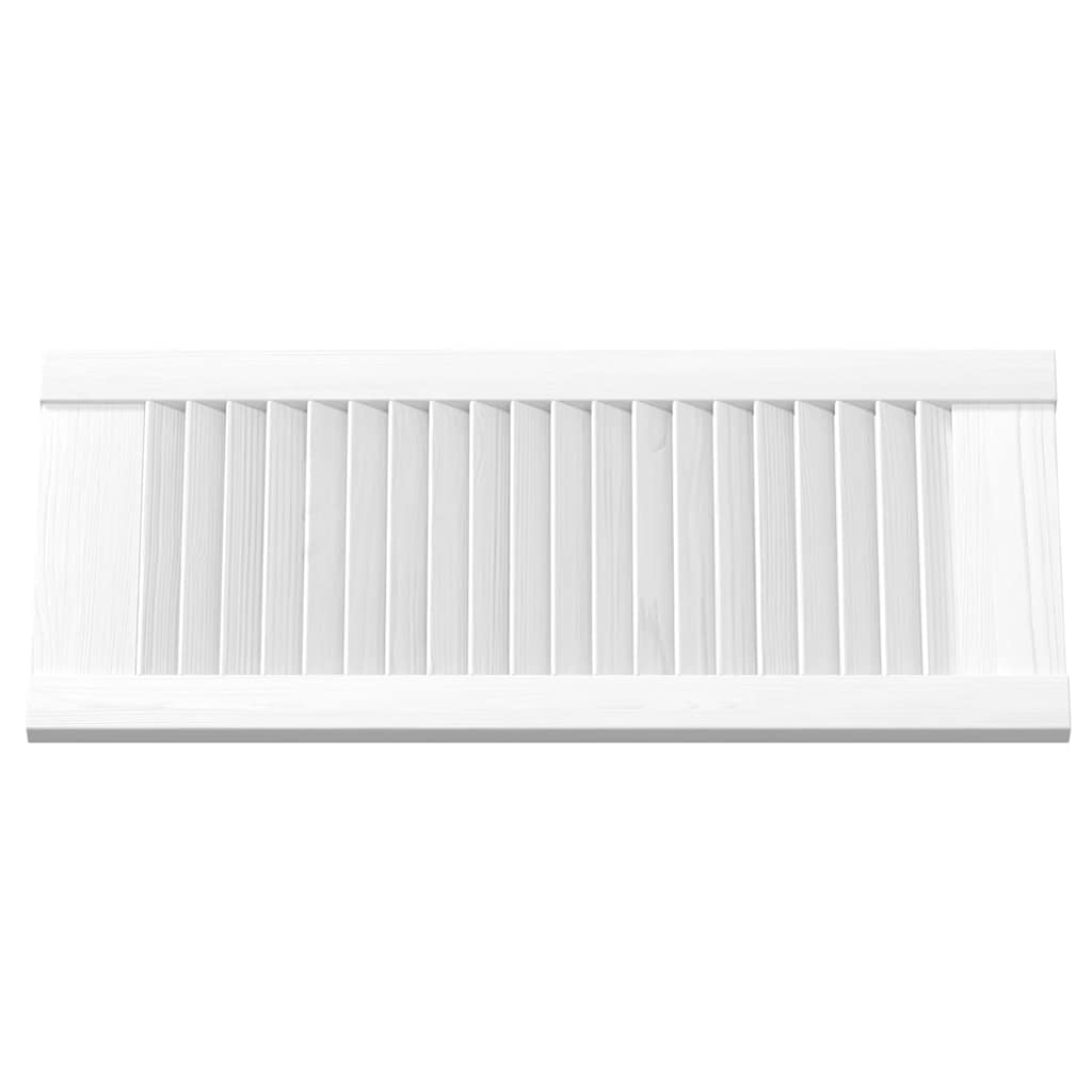 Πόρτες ντουλαπιών Louvred Design 2 τεμάχια Λευκό 61,5x29,5 cm - Pakobazaar