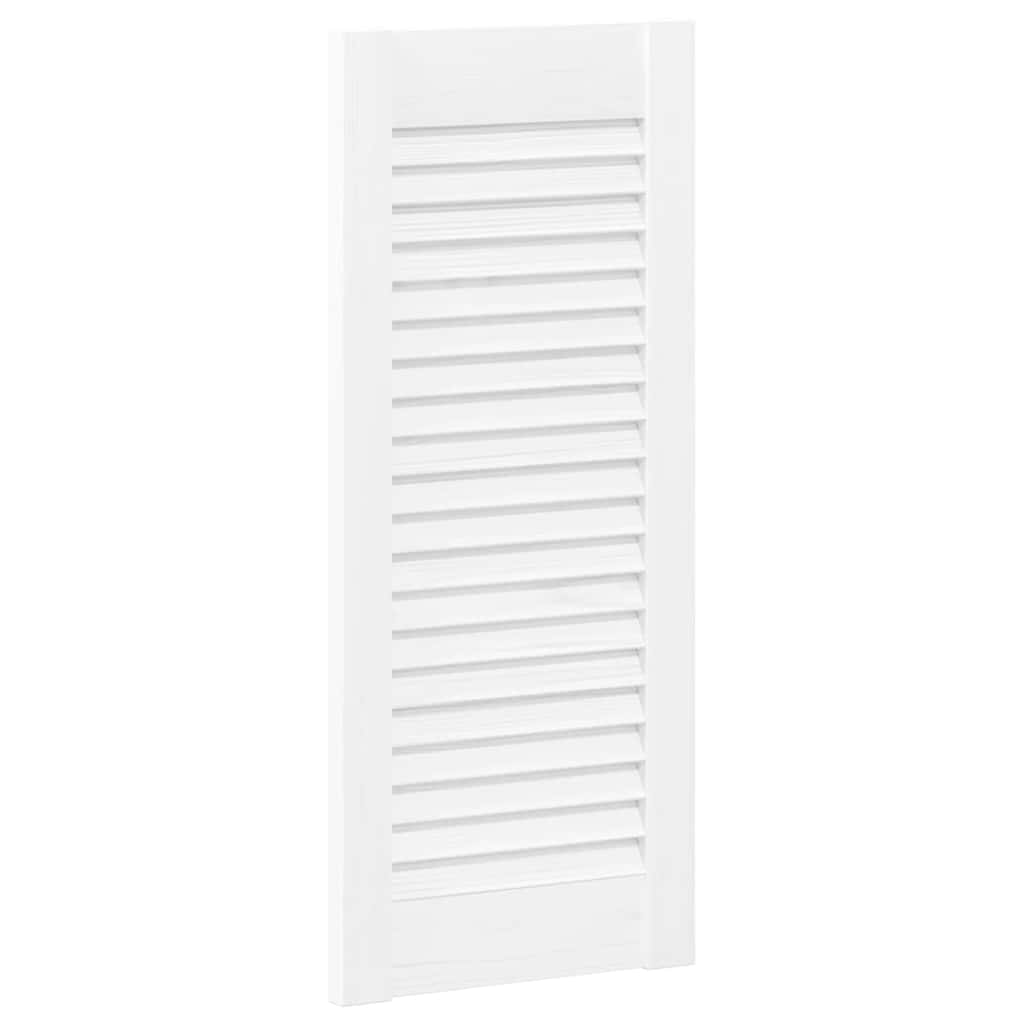 Πόρτες ντουλαπιών Louvred Design 4 τεμάχια Λευκό 61,5x29,5 cm
