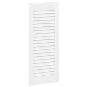 Πόρτες ντουλαπιών Louvred Design 2 τεμάχια Λευκό 69x29,5 cm - Pakobazaar