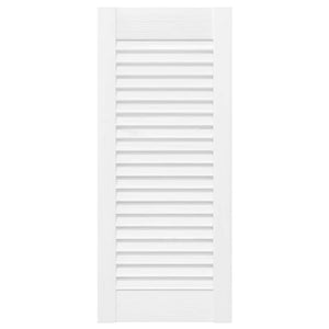 Πόρτες ντουλαπιών Louvred Design 2 τεμάχια Λευκό 69x29,5 cm - Pakobazaar