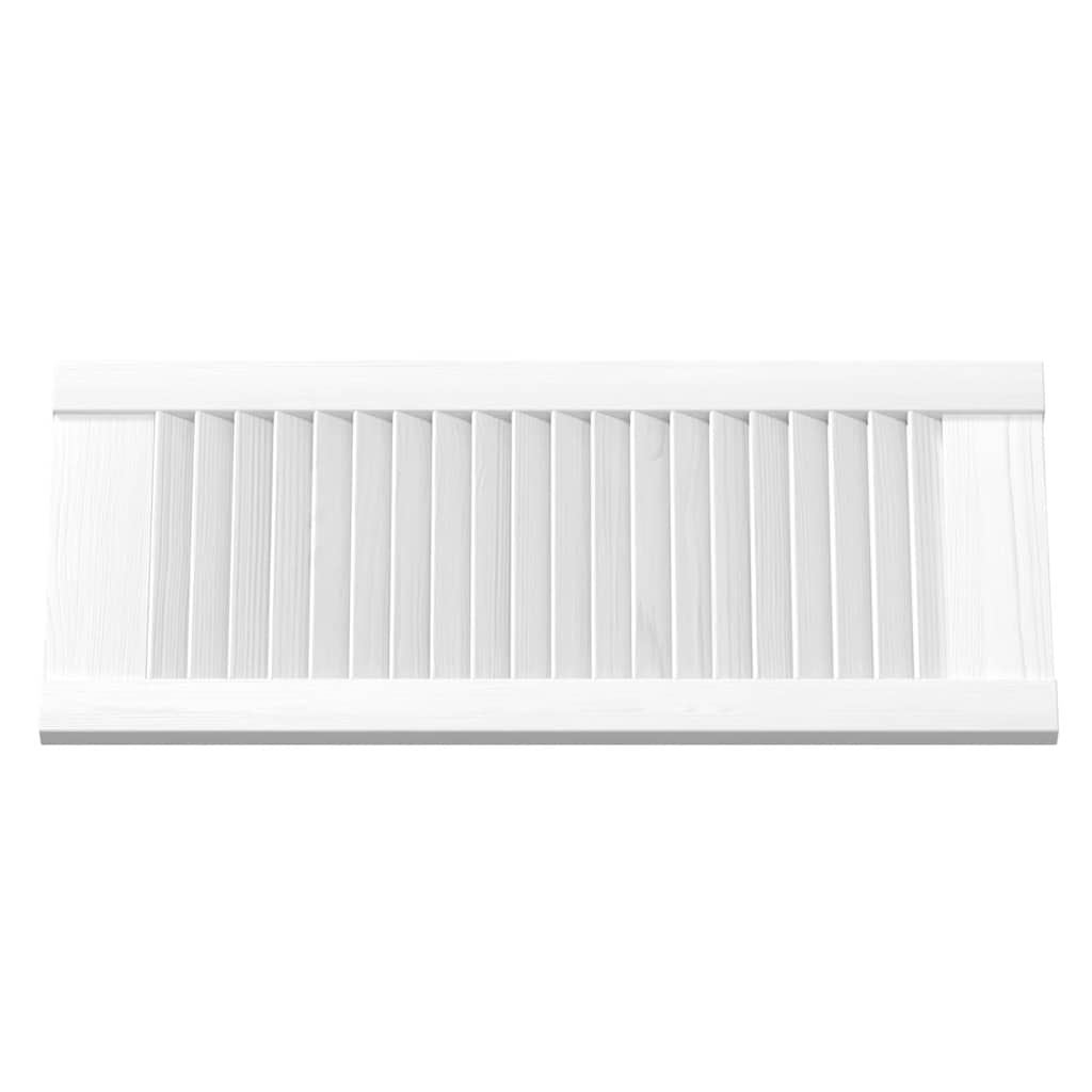 Πόρτες ντουλαπιών Louvred Design 2 τεμάχια Λευκό 69x29,5 cm - Pakobazaar