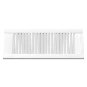 Πόρτες ντουλαπιών Louvred Design 2 τεμάχια Λευκό 69x29,5 cm - Pakobazaar