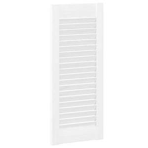 Πόρτες ντουλαπιών Louvred Design 2 τεμάχια Λευκό 69x29,5 cm - Pakobazaar