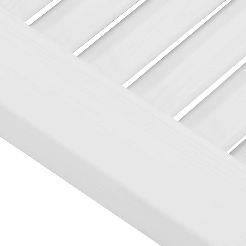 Πόρτες ντουλαπιών Louvred Design 2 τεμάχια Λευκό 69x29,5 cm - Pakobazaar