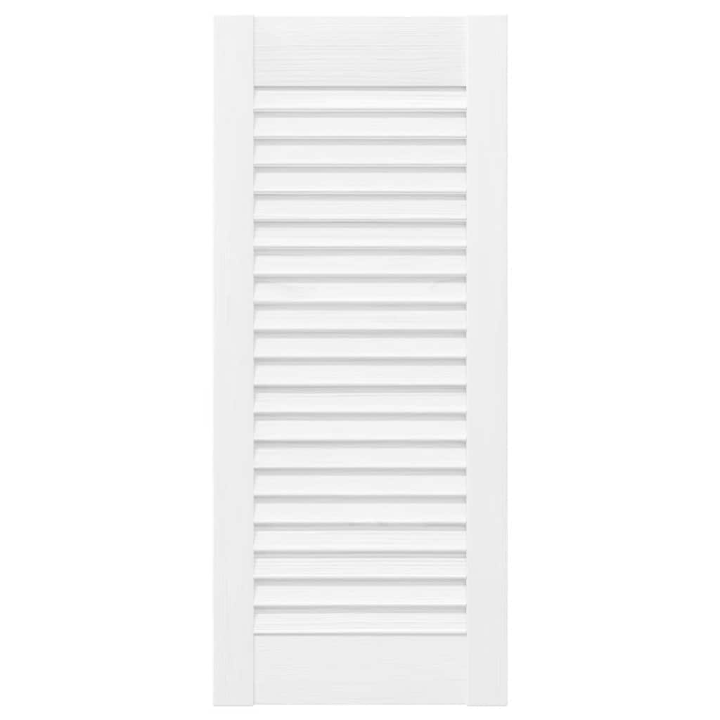 Πόρτες ντουλαπιών Louvred Design 4 τεμάχια Λευκό 69x29,5 cm - Pakobazaar