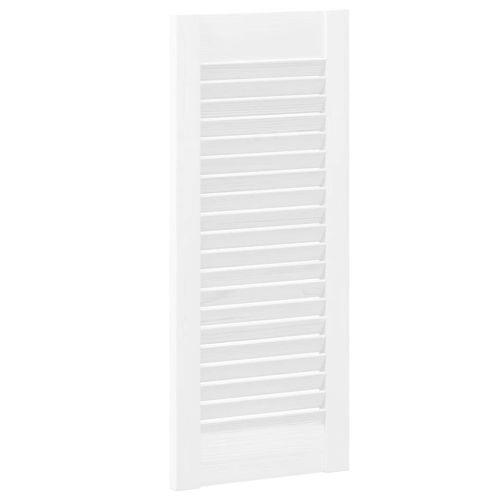 Πόρτες ντουλαπιών Louvred Design 4 τεμάχια Λευκό 69x29,5 cm - Pakobazaar