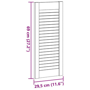 Πόρτες ντουλαπιών Louvred Design 4 τεμάχια Λευκό 69x29,5 cm - Pakobazaar