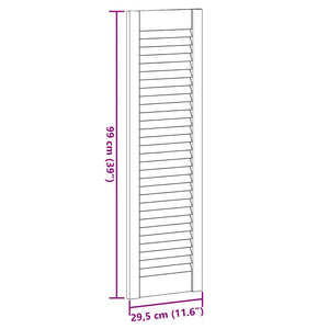 Πόρτα ντουλαπιού Louvred Design Λευκό 99x29,5 cm - Pakobazaar