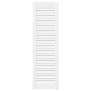 Πόρτες ντουλαπιών Louvred Design 2 τεμάχια Λευκό 99x29,5 cm - Pakobazaar