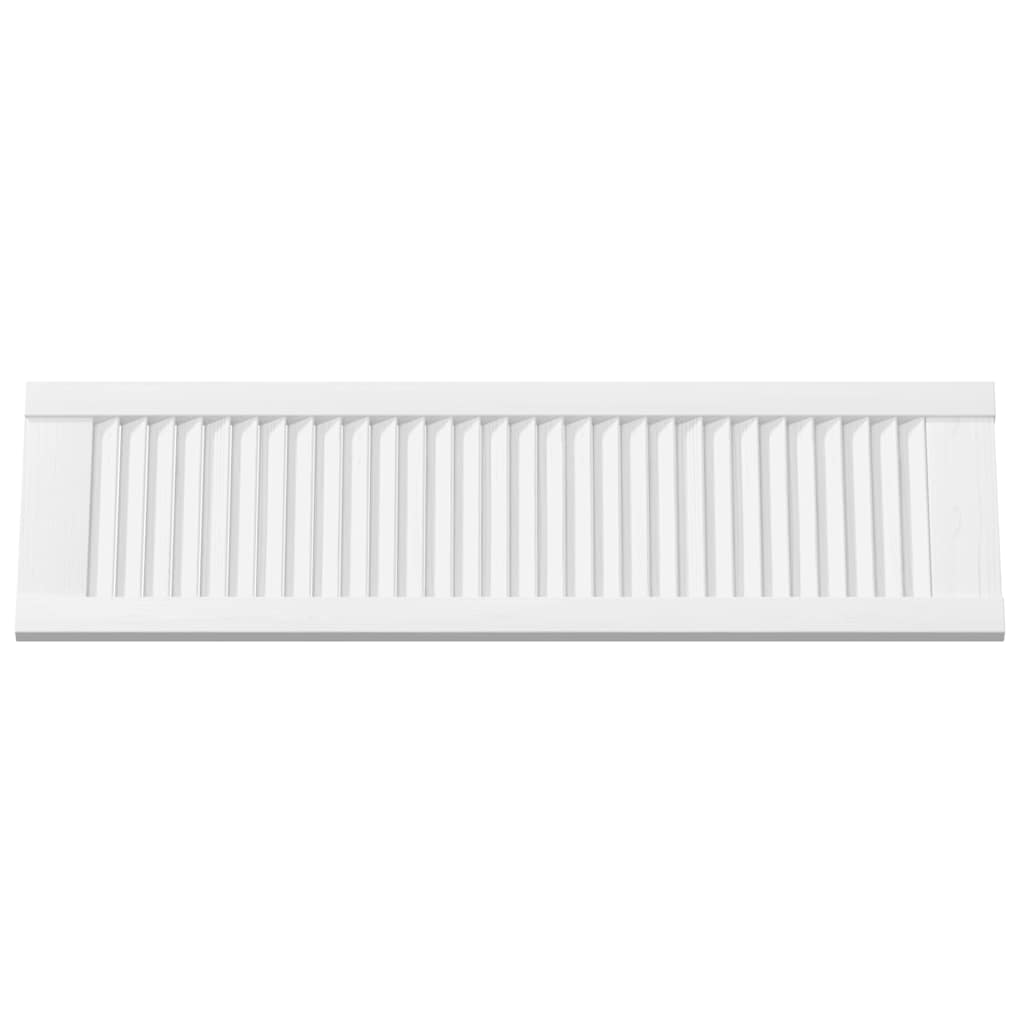 Πόρτες ντουλαπιών Louvred Design 2 τεμάχια Λευκό 99x29,5 cm - Pakobazaar