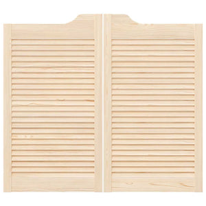 Swing Doors Louvred Design 1-Pair 90x100 cm μασίφ ξύλο πεύκο