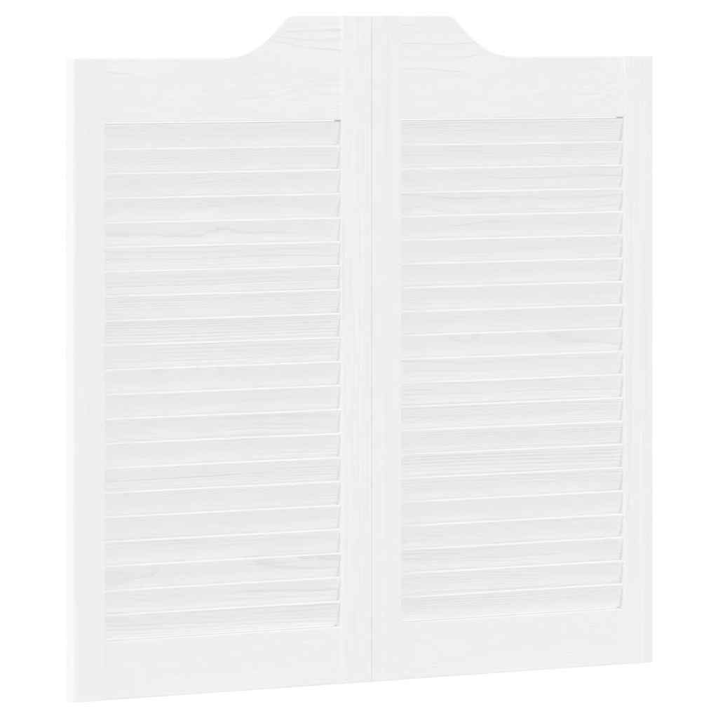 Ανοιγόμενες πόρτες Louvred Design 2 ζευγών Λευκό 80x80 cm - Pakobazaar