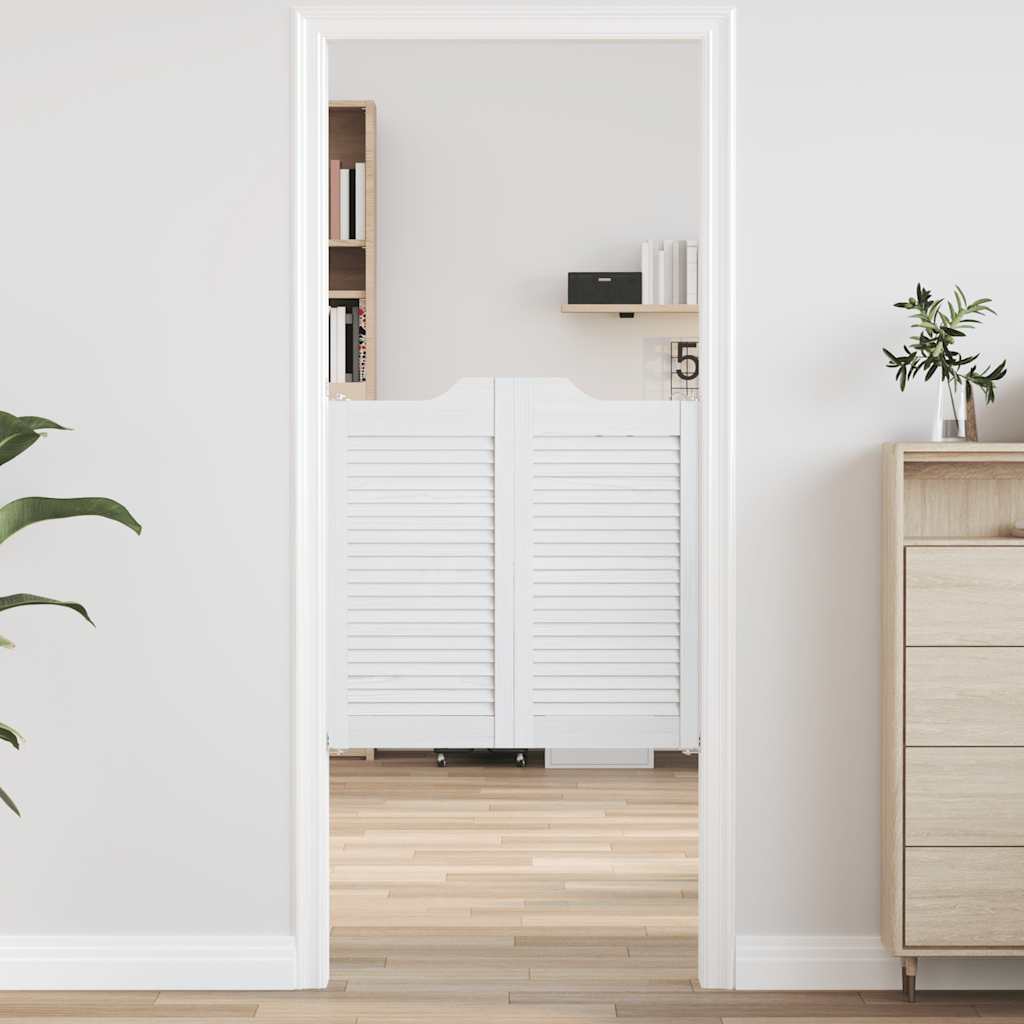 Ανοιγόμενες πόρτες Louvred Design 2 ζευγών Λευκό 80x80 cm - Pakobazaar