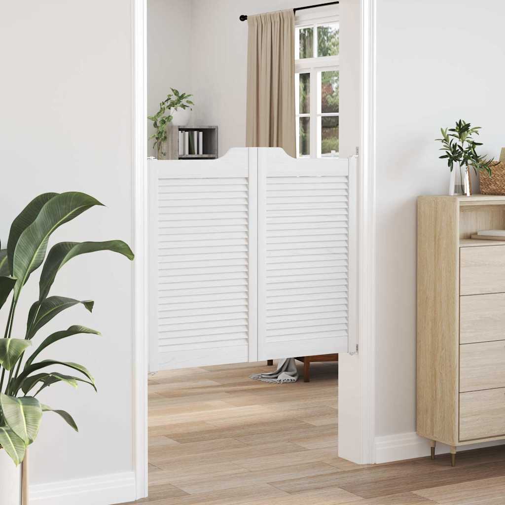 Ανοιγόμενες πόρτες Louvred Design 2 ζευγών Λευκό 90x100 cm