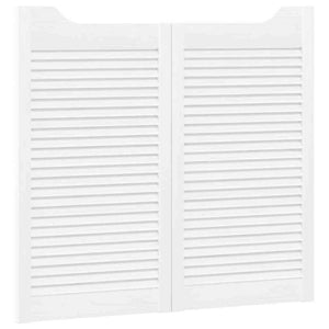 Ανοιγόμενες πόρτες Louvred Design 2 ζευγών Λευκό 90x100 cm