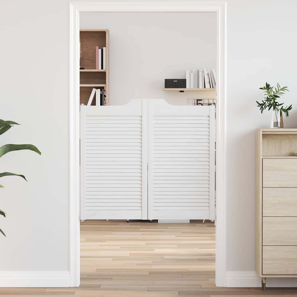 Ανοιγόμενες πόρτες Louvred Design 2 ζευγών Λευκό 90x100 cm