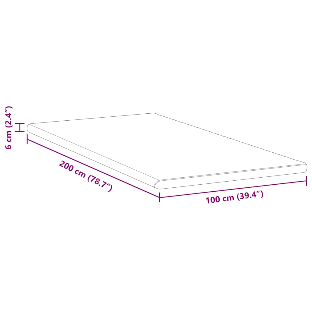Στρώμα επικάλυψης Λευκό και Πράσινο 100 x 200 cm