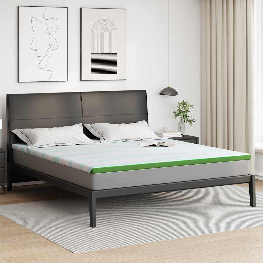 Στρώμα επικάλυψης Λευκό και Πράσινο 180 x 200 cm