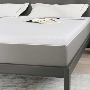 Στρώμα επικάλυψης Λευκό 200 x 200 x 5 εκ. Υφασμα Jacquard - Pakobazaar
