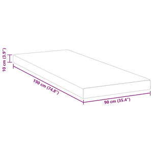 Στρώμα μνήμης 90 x 190 cm Thick Μαλακό Ύφασμα-100% πολυέστερ