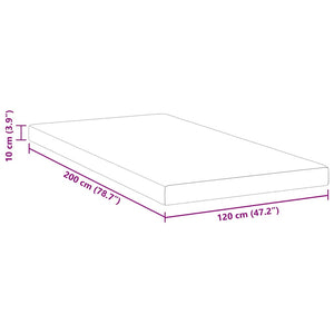 Στρώμα μνήμης 120 x 200 cm Thick Μαλακό Ύφασμα-100% πολυέστερ