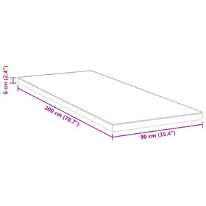 Στρώμα επικάλυψης Λευκό 90 x 200 cm Ζακάρ ύφασμα - Pakobazaar