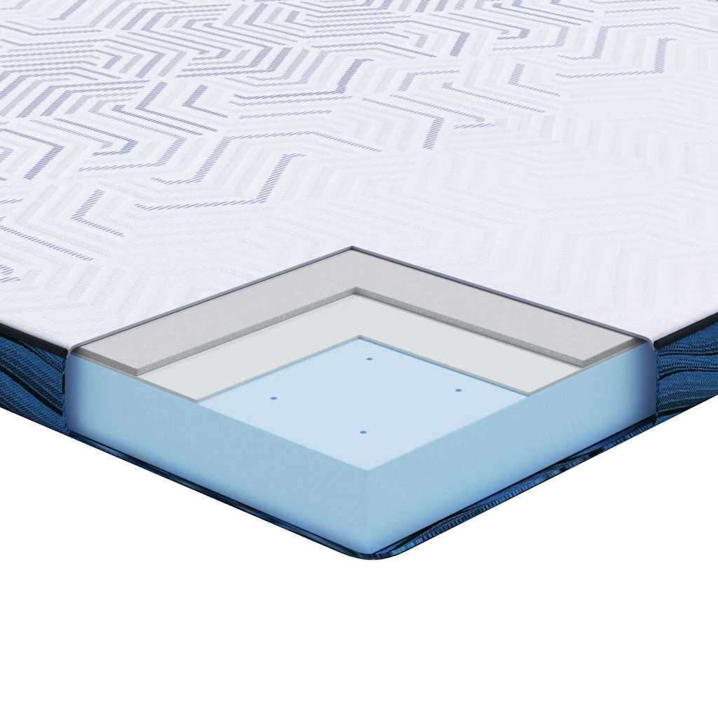 Στρώμα επικάλυψης 70 x 200 cm Πάχος Ζακάρ ύφασμα Λευκό - Pakobazaar