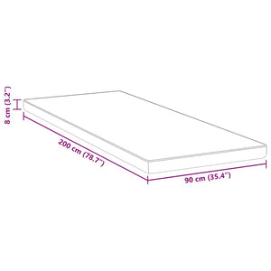 Στρώμα επικάλυψης Λευκό 90 x 200 cm Ζακάρ ύφασμα - Pakobazaar