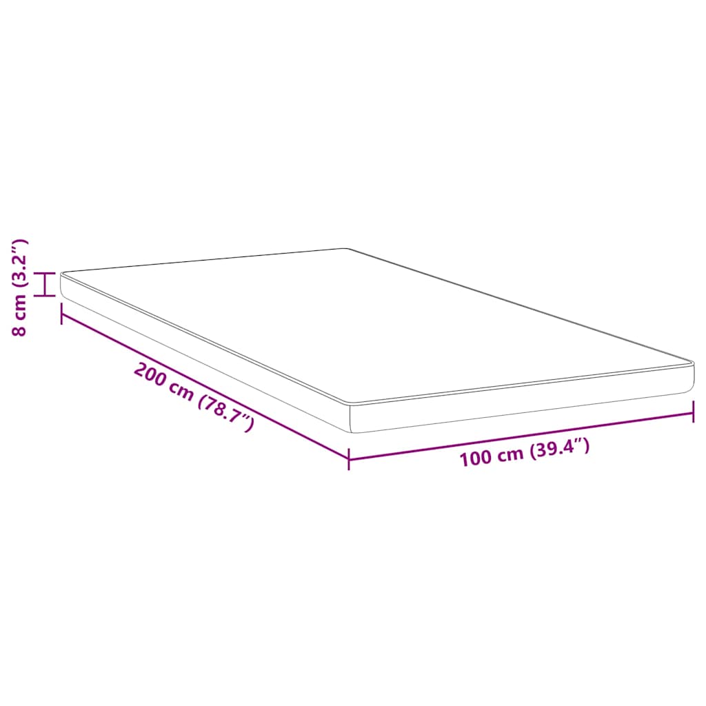 Στρώμα επικάλυψης Λευκό 100 x 200 cm Ζακάρ ύφασμα - Pakobazaar
