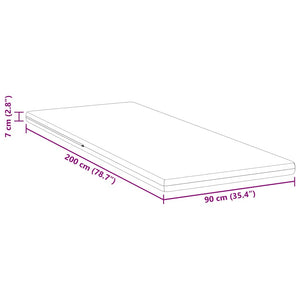 Στρώμα επικάλυψης Λευκό 90 x 200 cm Ζακάρ ύφασμα - Pakobazaar
